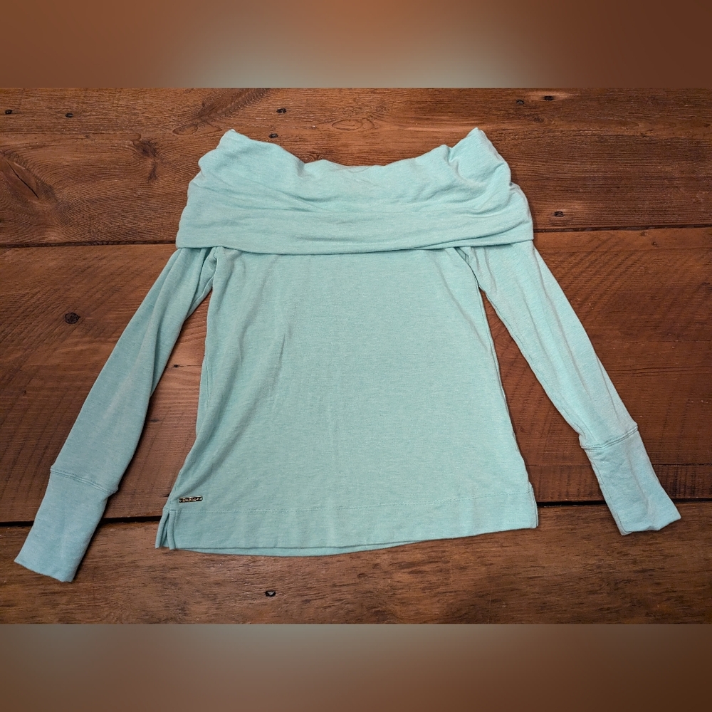 🪞 Lilly Pulitzer Off-Shoulder Mint Sweater Size XS